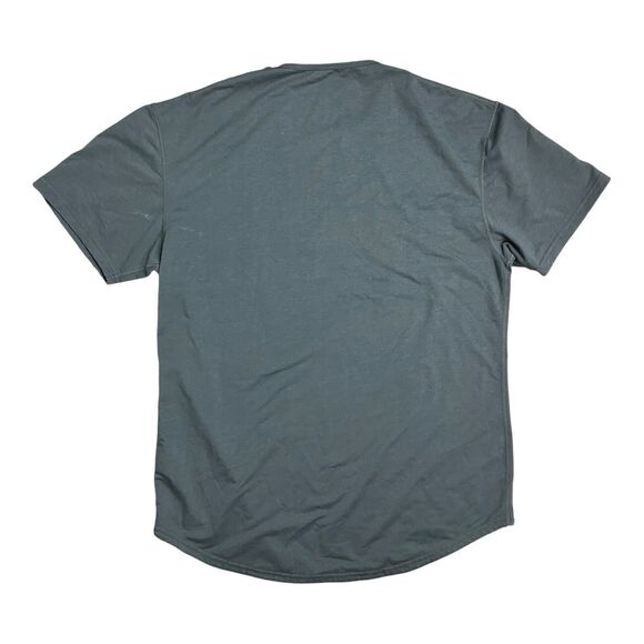 Bylt Shirt Mens M Drop Cut S/s Lux Grey Premium Gym Performance Stretch Workout - Picture 8 of 9